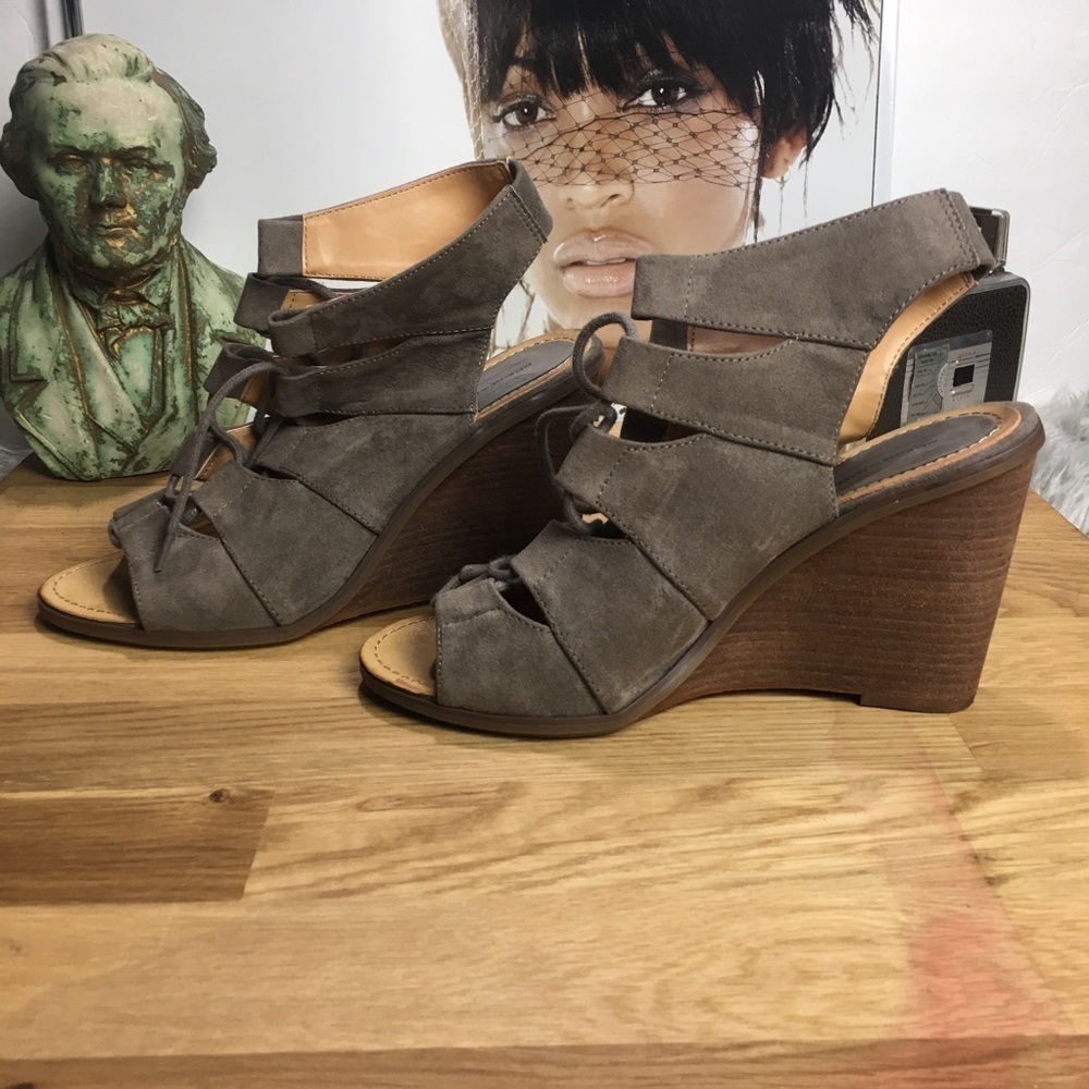 Taupe Lace Up Wedge Sandals | Cutout Boho Gladiator · Melrose and Market
